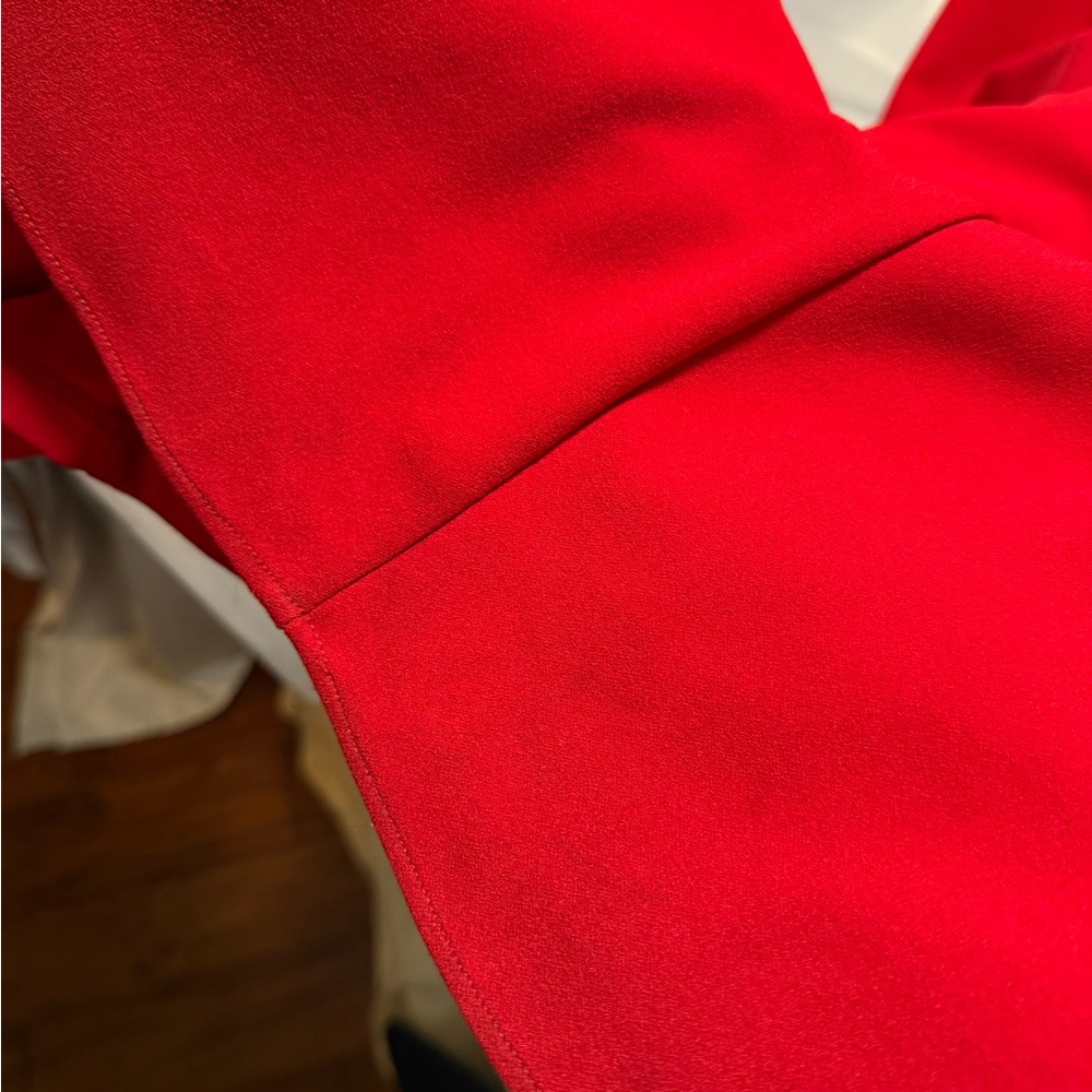 LAUREN by Ralph Lauren Elegant Red Off-Shoulder Evening Gown size 18 - Picture 4 of 9